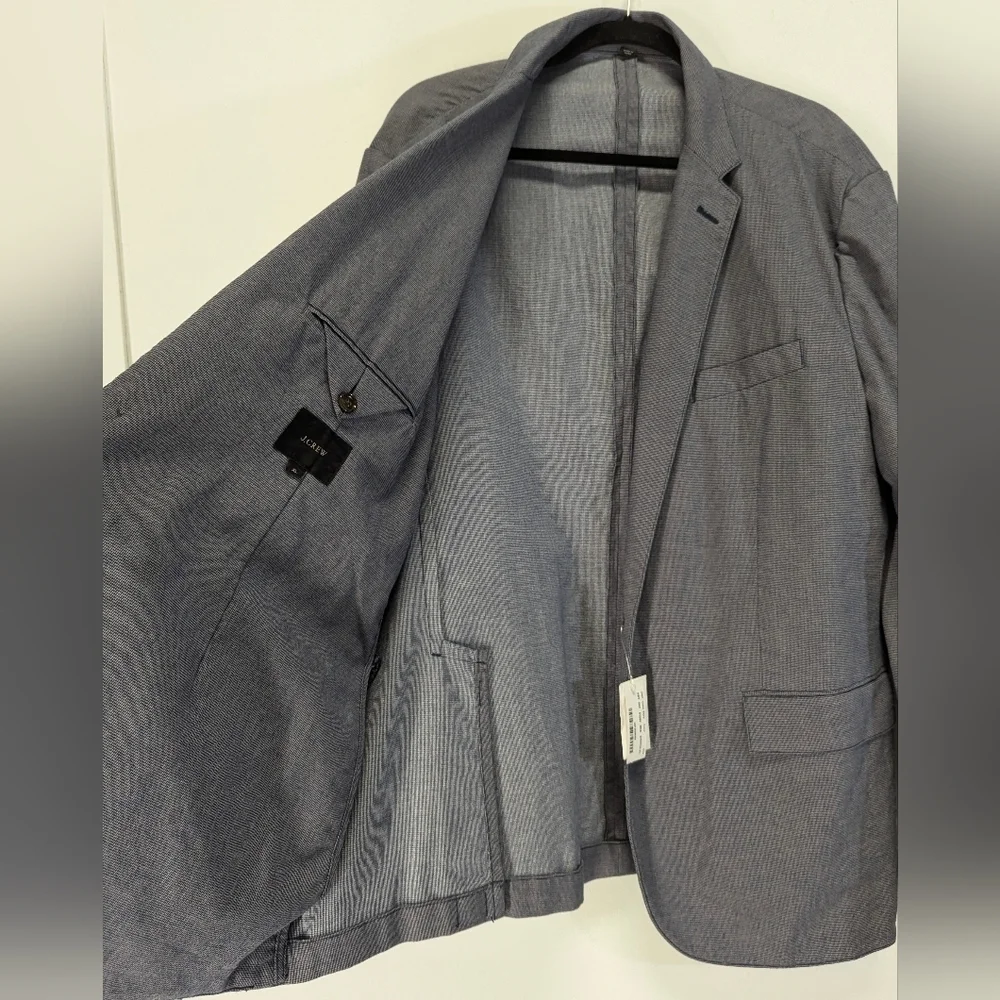 J Crew Blue Crosby Italian Stretch Worsted Wool Blend Blazer Classic Fit XL NWT